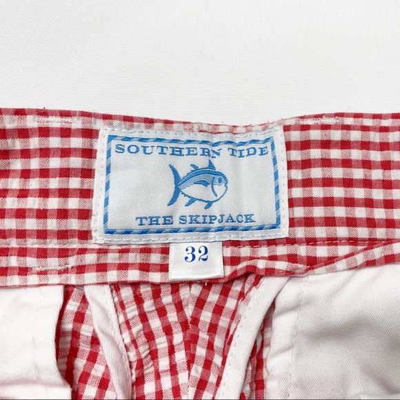 Southern Tide “The Skipjack” Flat Front Seersucker Shorts - Size 32 - Picture 3 of 8